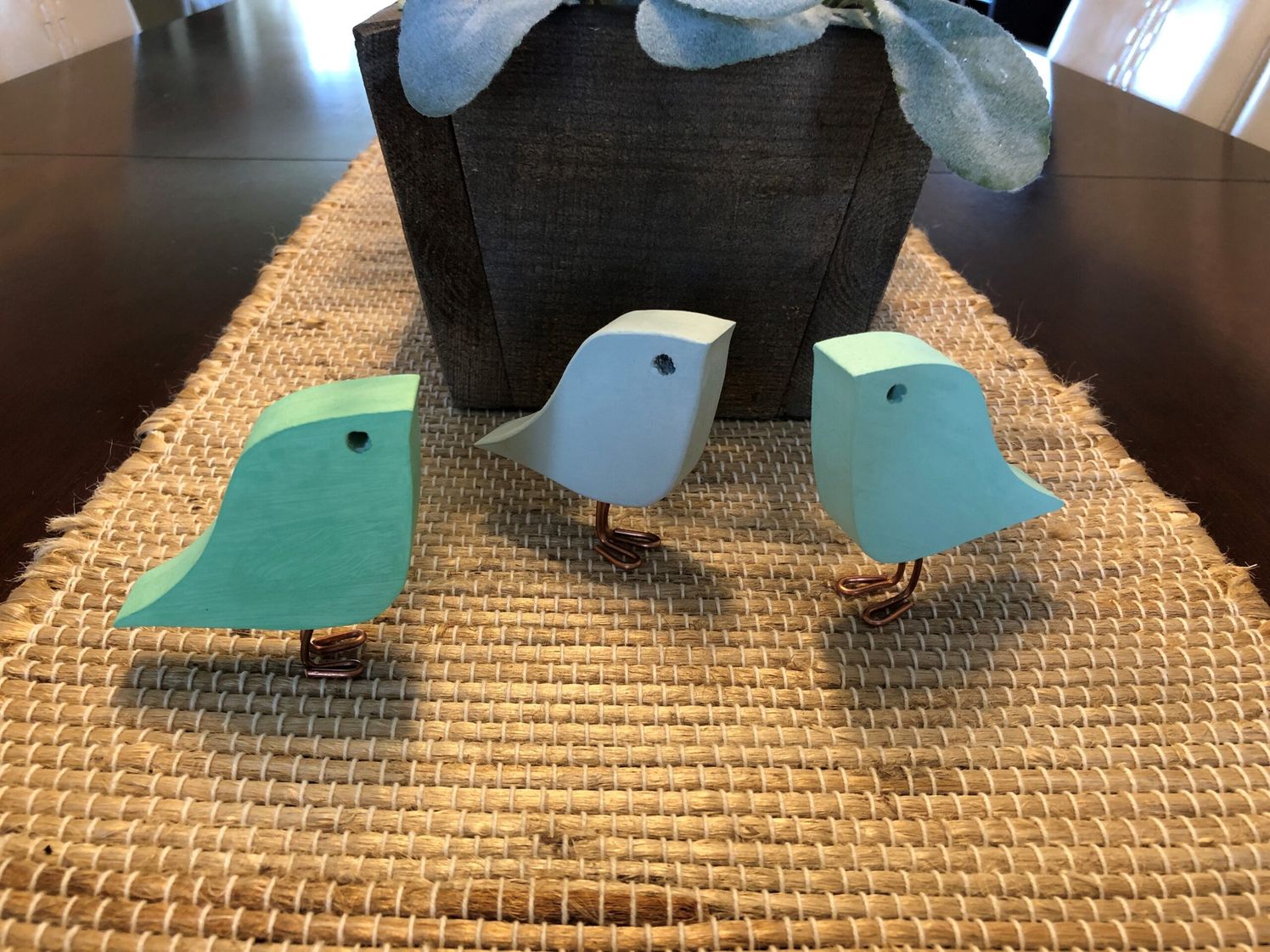 Small abstract bird sculptures
