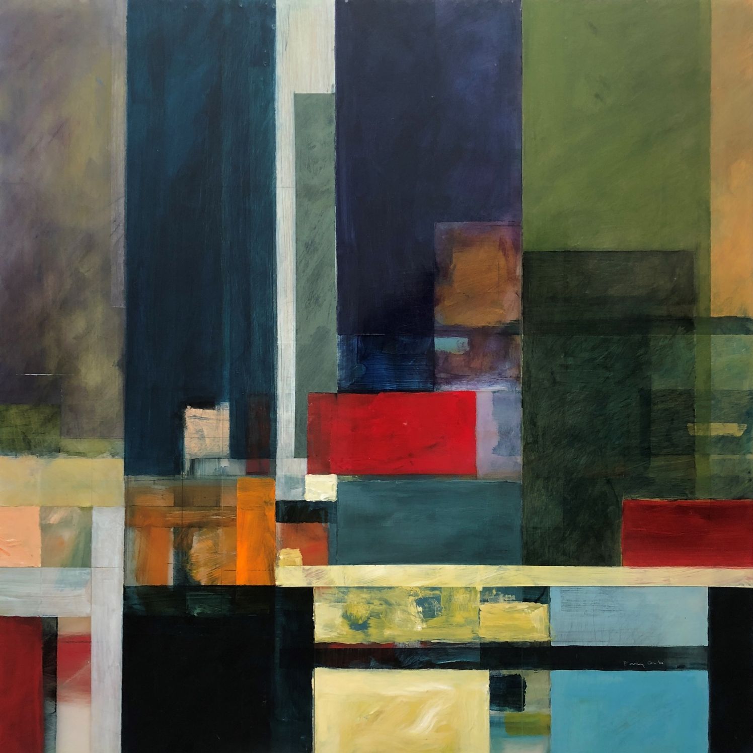 Abstract geometric painting