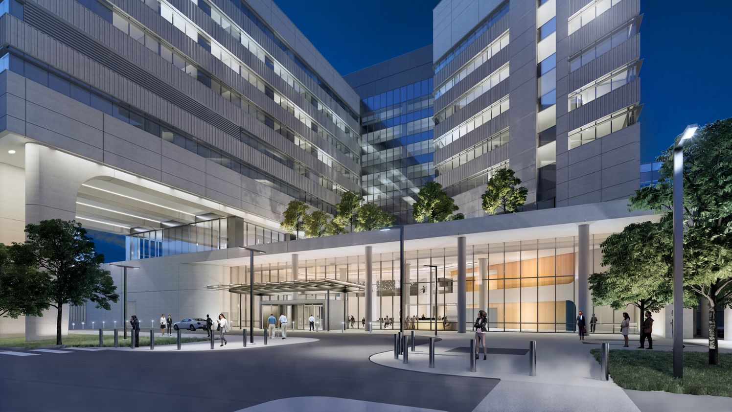 Rendering of exterior of Inova Alexandria Hospital