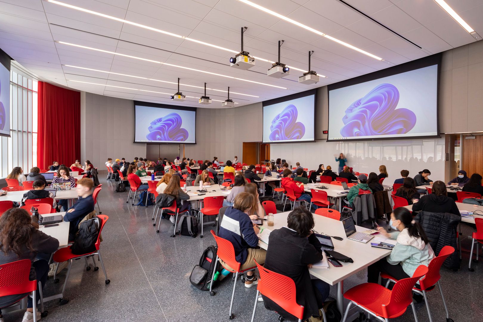 Lecture being conducted in Chemistry Tower at University of Wisconsin-Madison