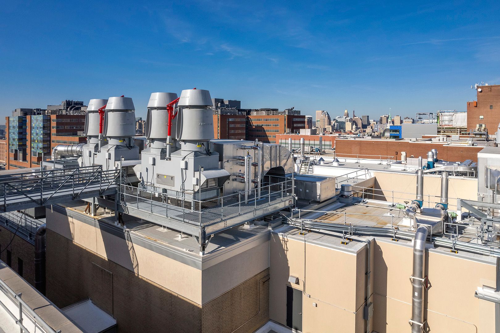 Bloomberg School of Public Health exterior view of the roof