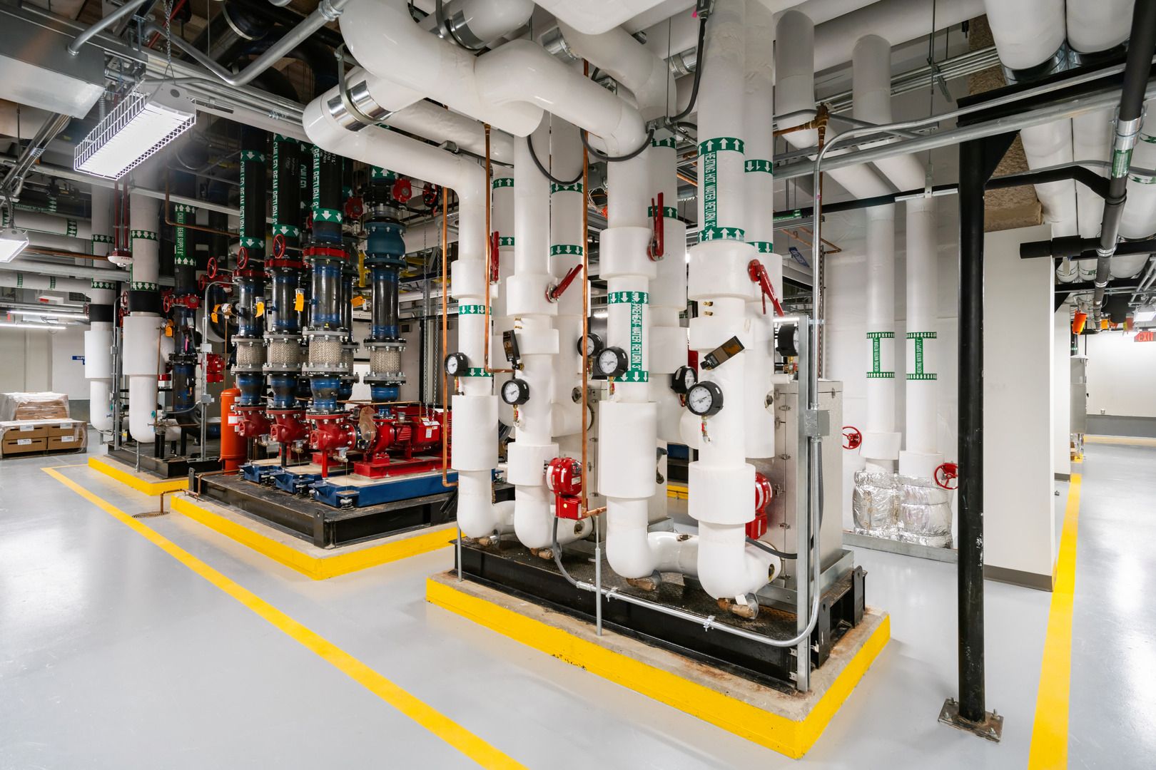 Interior of Virginia Commonwealth University’s STEM Building machine room