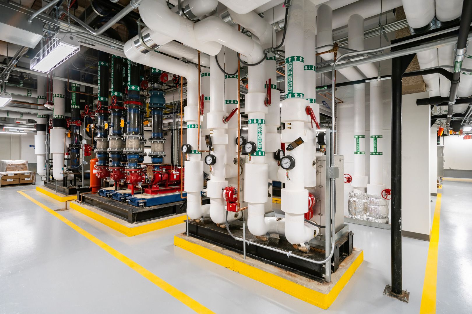 Interior of Virginia Commonwealth University’s STEM Building machine room