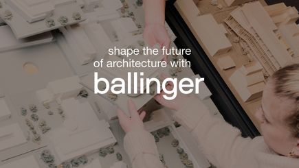 Ballinger Summer Fellowship flyer with architectural model
