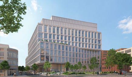 exterior rendering of Brown University Life Sciences Building