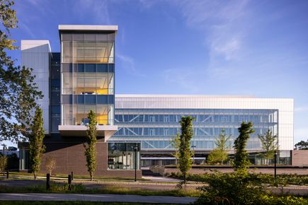 Exterior of Fascitelli Center for Advanced Engineering at University of Rhode Island