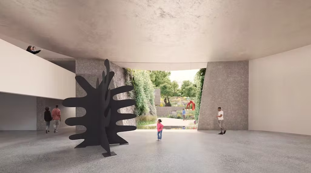 Biophilic space designed for the work of Alexander Calder